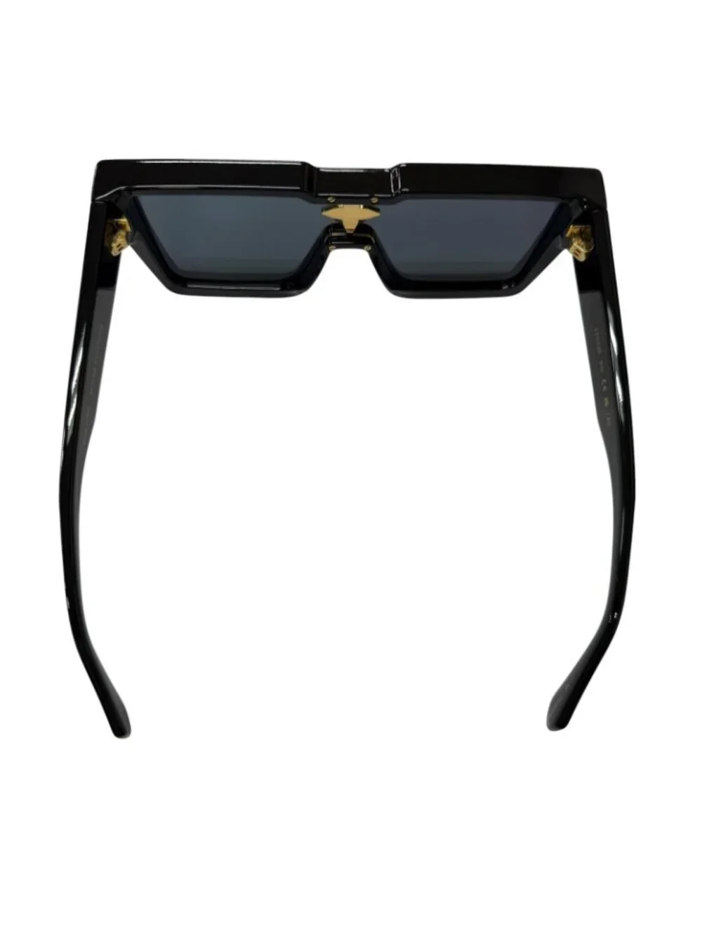 Louis Vuitton Cyclone S Square Sunglasses Black Blue Lens 150 Eyewear